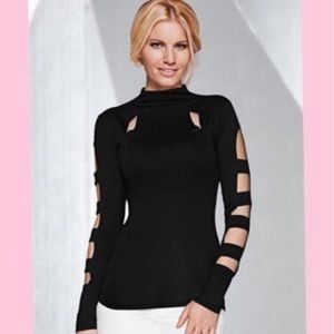 Sexy black top with cutouts